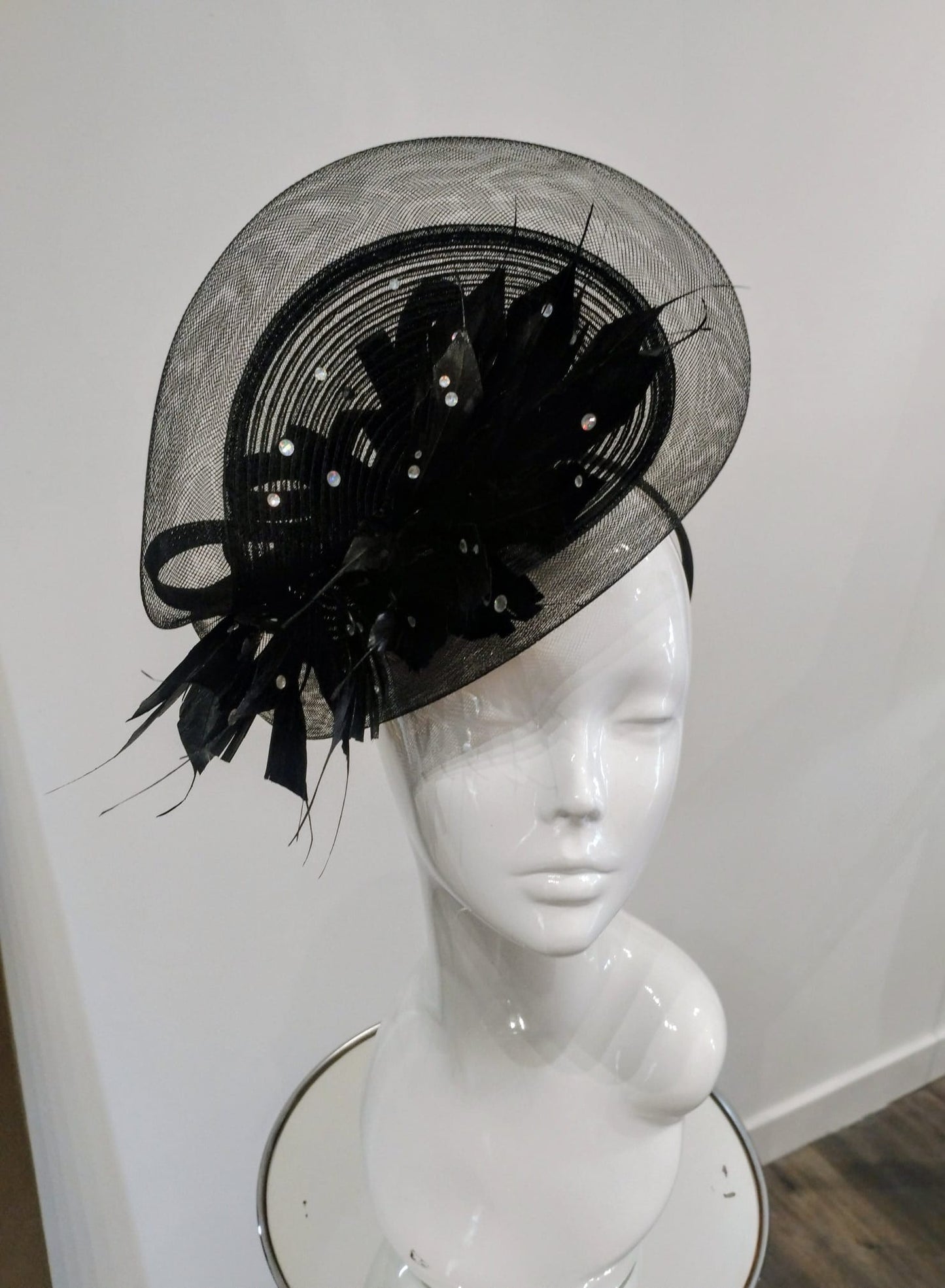 Black fascinator
