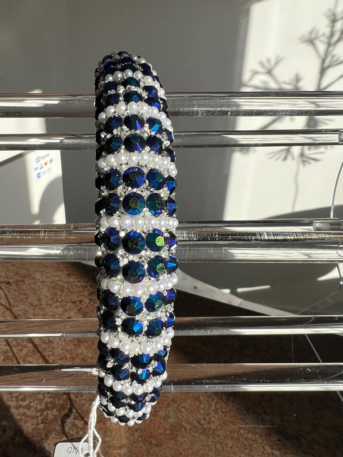 Blue jewelled headband