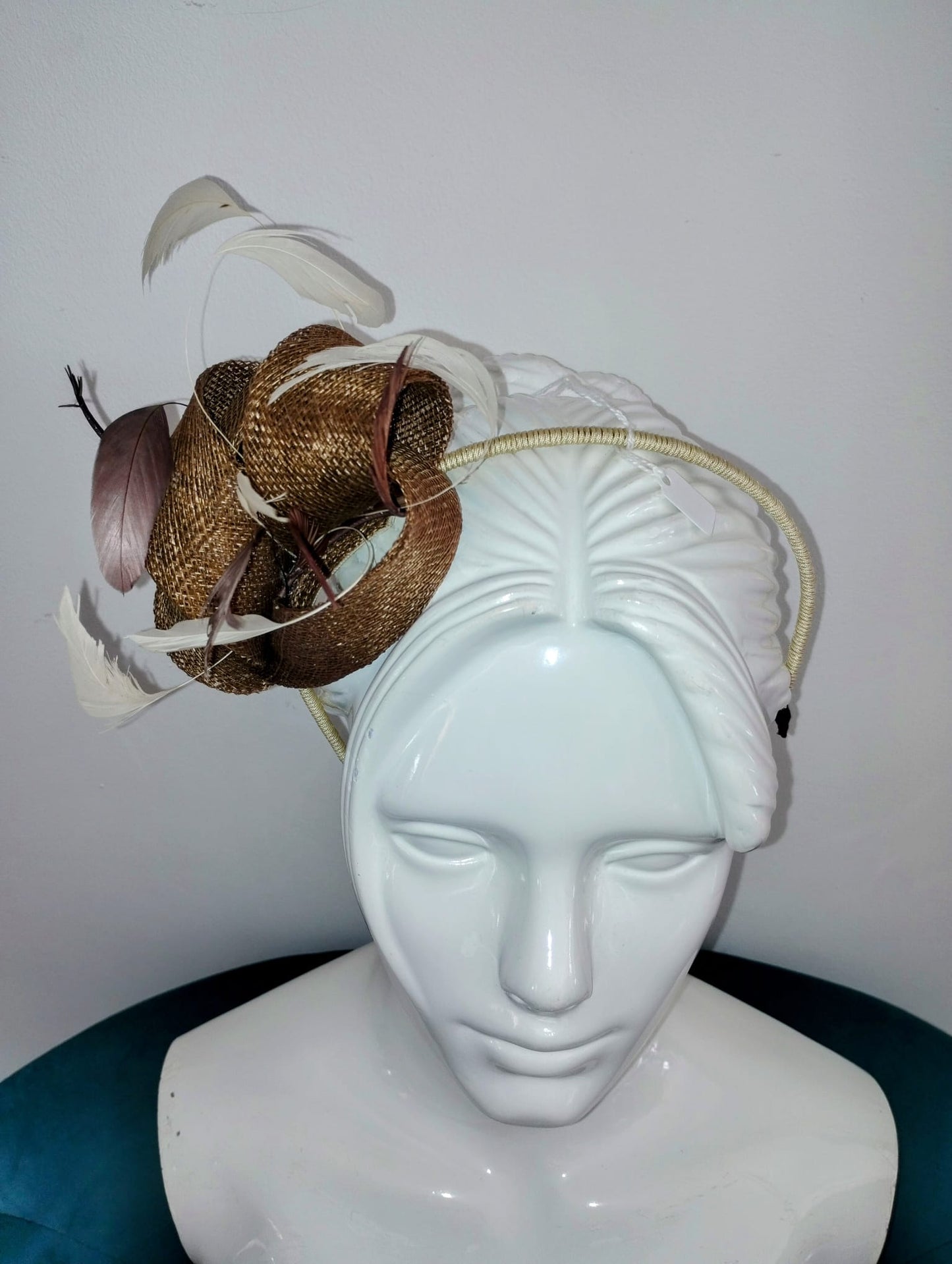 Brown and Cream Fascinator