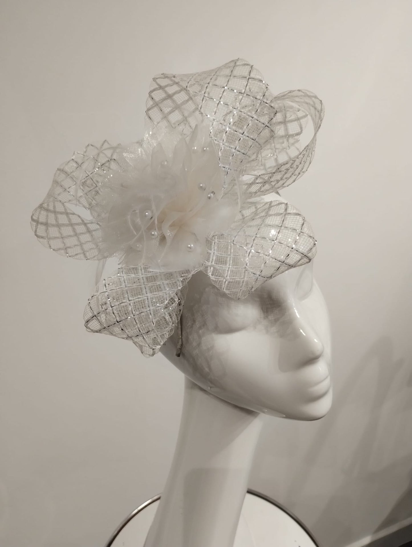 White fascinator