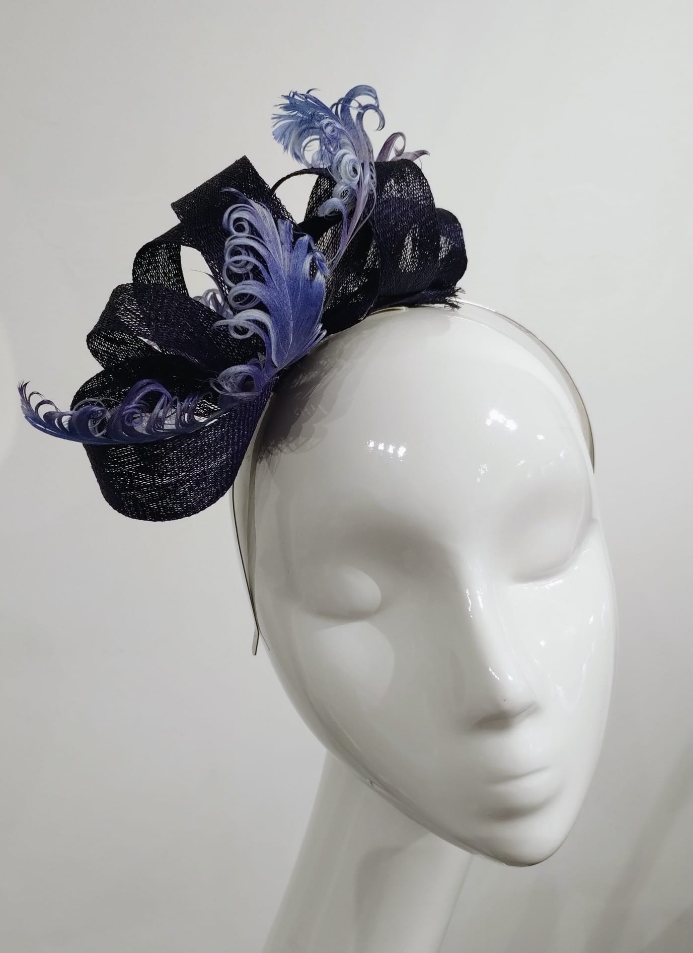 Canvas and feathered headband