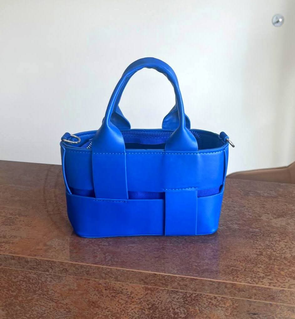 Blue handheld bag