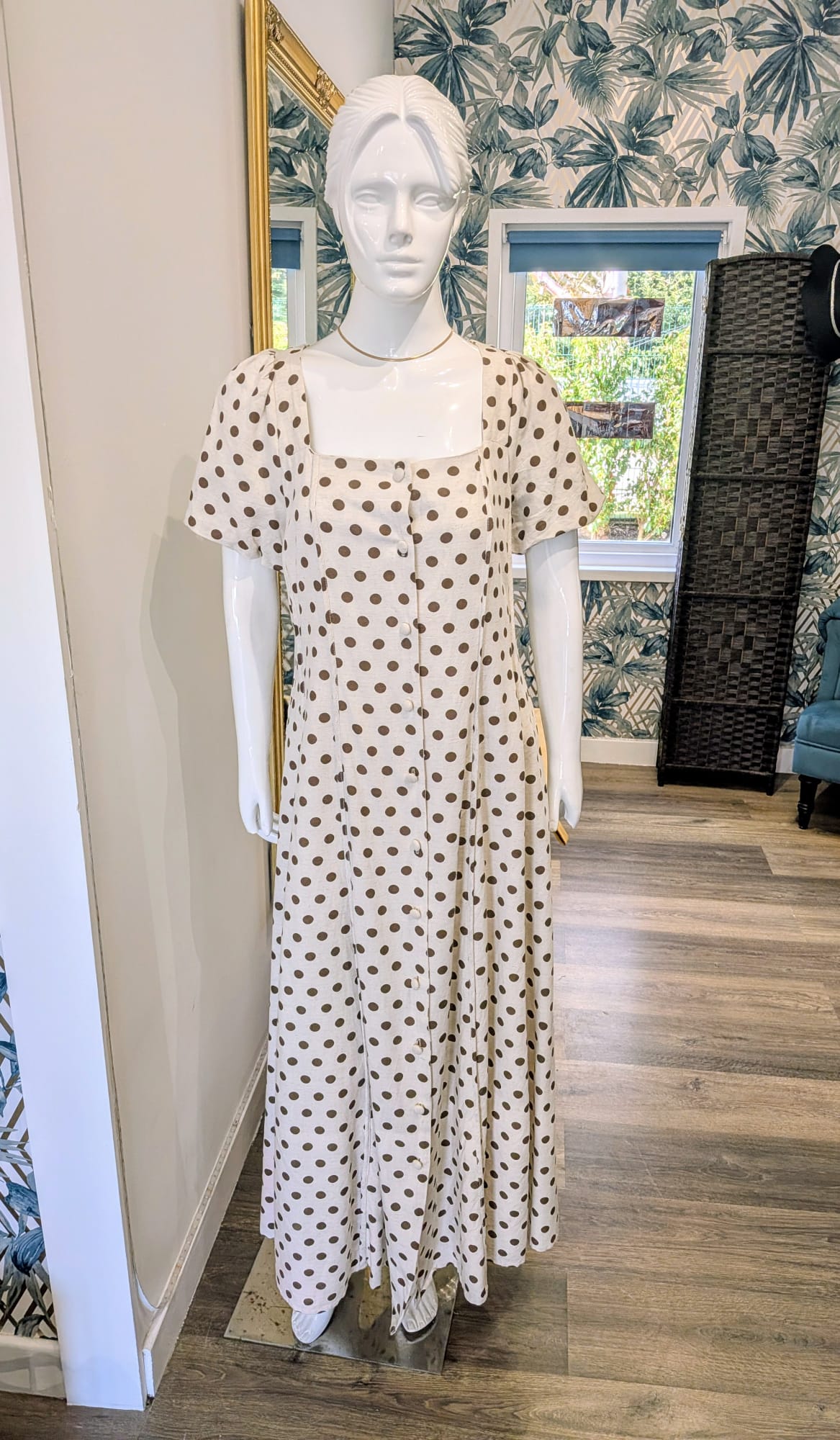 Polka dot Cream dress