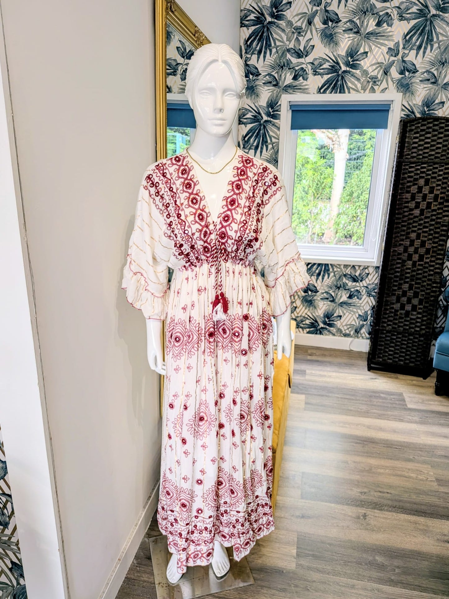 Patterned Bohemian dress