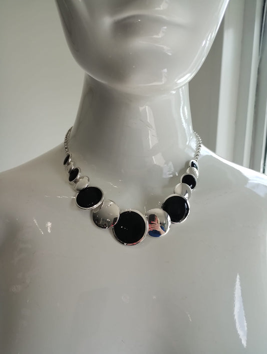 Black and silver necklace