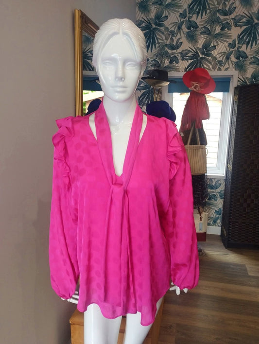 Tie neck blouse