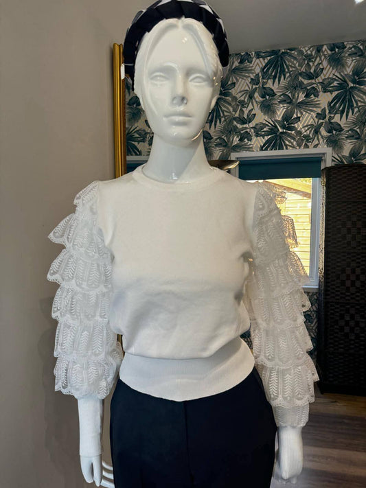 Lace Sleeve Jumper