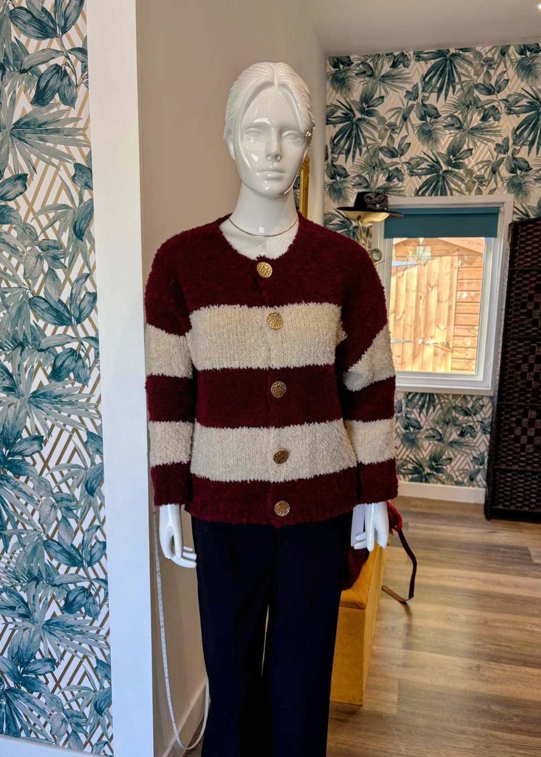 Gold buckled cardigan