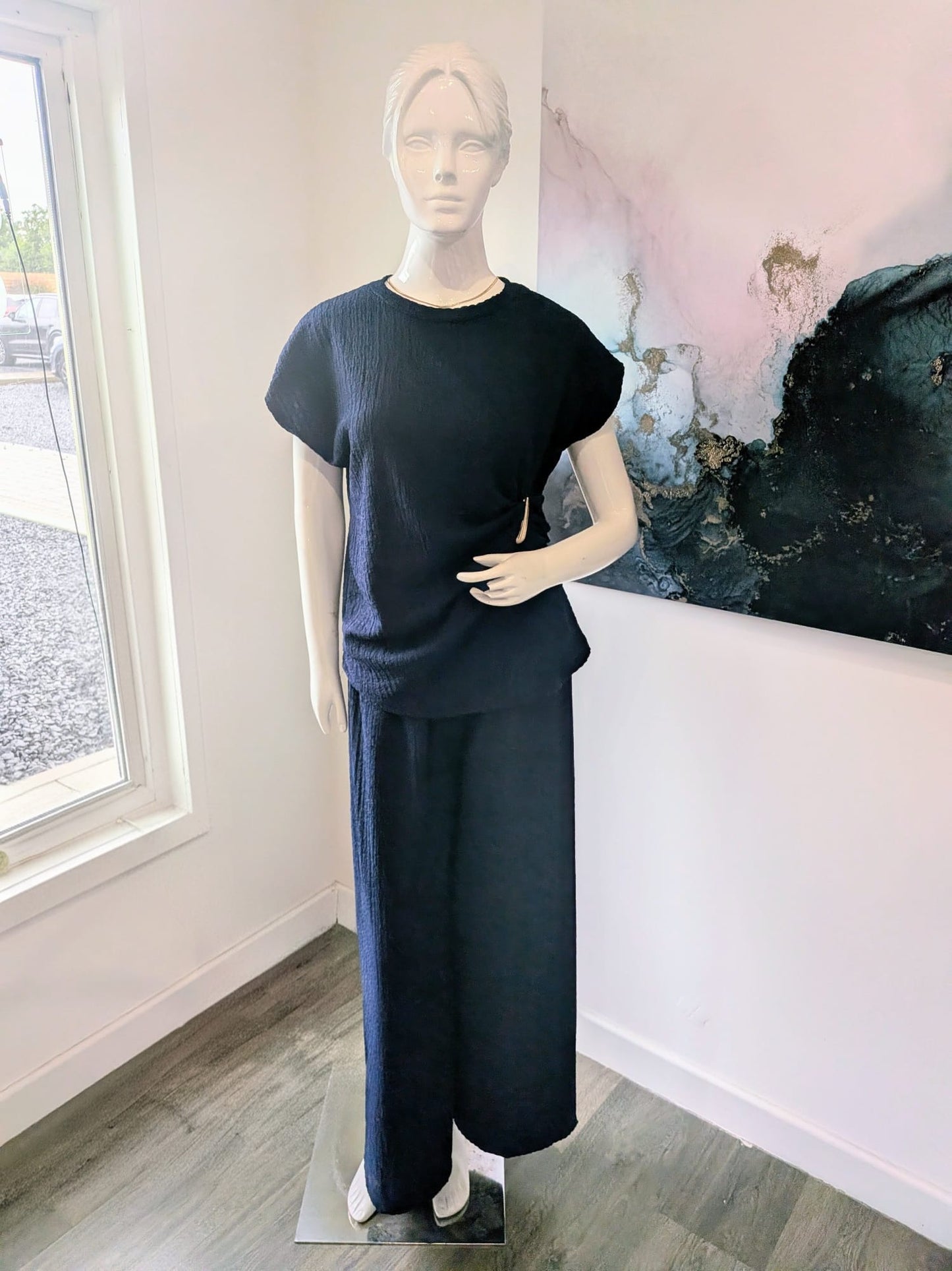 Navy two piece suit