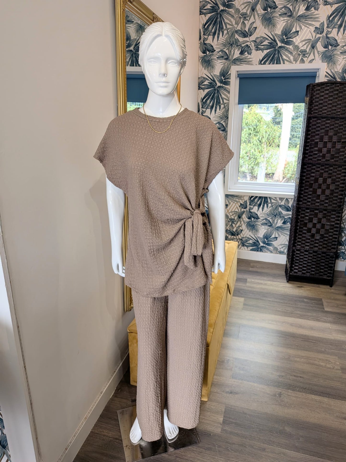 Patterned two piece suit