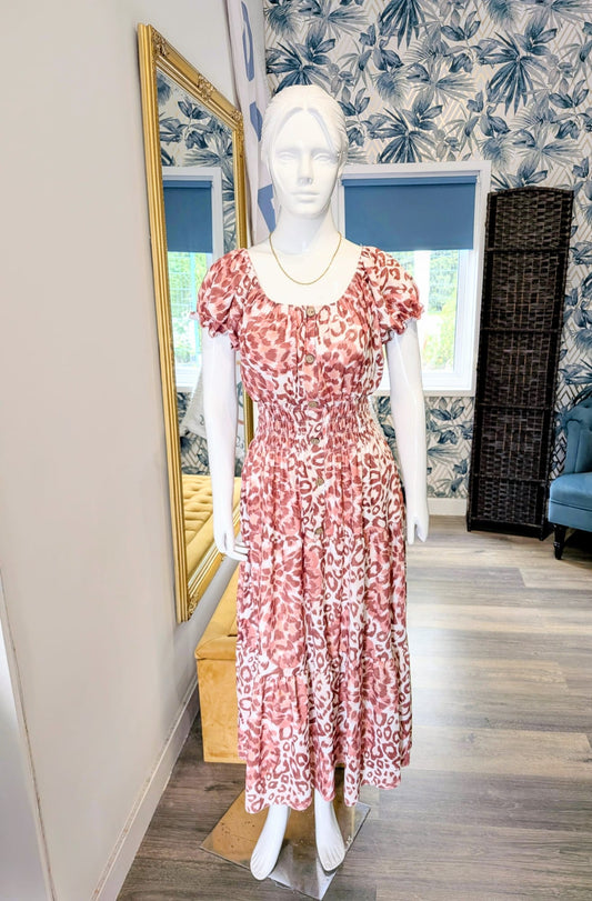 Leopard print coloured dress