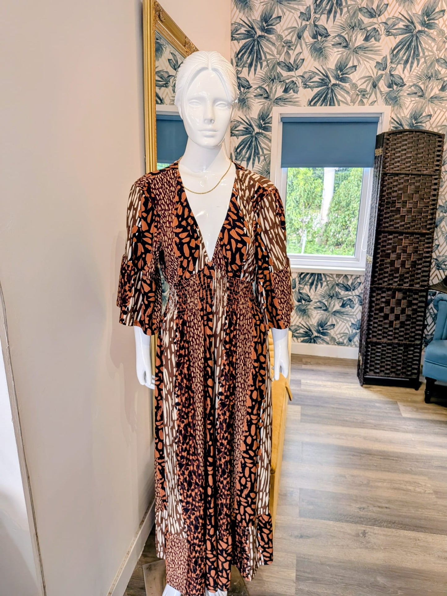Dark coloured long dress