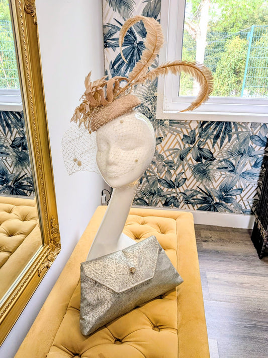 Light Brown fascinator