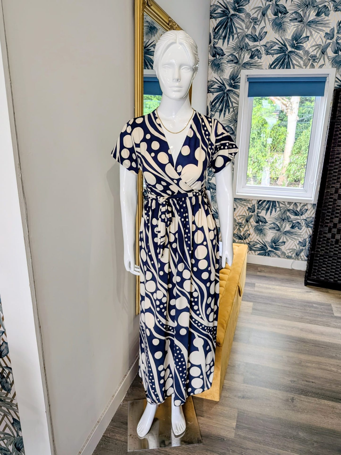 Navy and Cream dress
