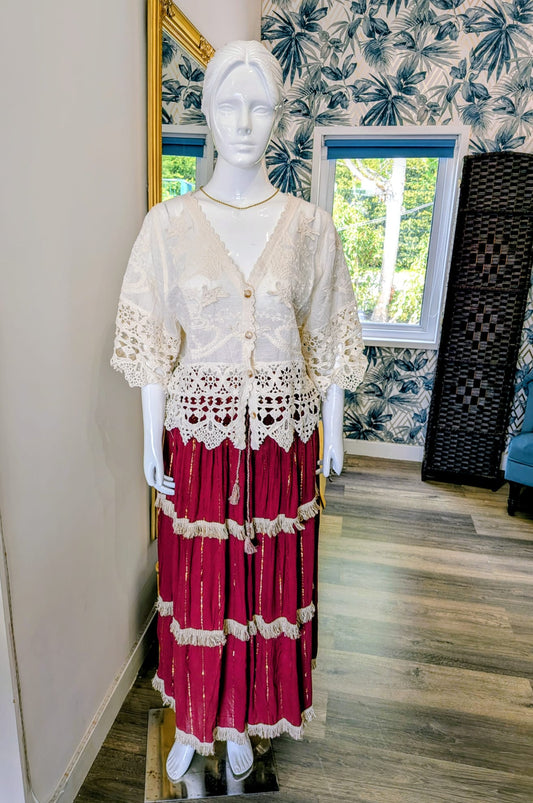 Tasselled gypsy skirt